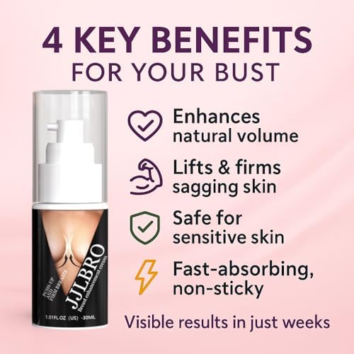 JJLBRO Breast Enhancement Cream for Quick Growth: Enhances, Lifts & Firms Breasts - Unscented, Hypoallergenic Cream for Women