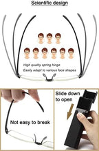EYEURL Half Frame Reading Glasses Men and Women - Blue Light Blocking 1 Pair Computer Readers (Black, 2.5)
