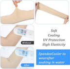 Nogeqi 3 Pair UV Sleeves for Men, Arm Covers for Women, Cooling Sun Protection Sleeves, UPF 50 Compression Arm Sleeve, Arm Compression Sleeves Men for Outdoor, Sports, Men & Women(Black white skin)