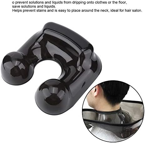 Portable Shampoo Bowl, Large Neck Tray Salon Cutting and Styling Hair Hairdresser Beauty Shoulder Spill Free Perm Container Clothing Protector Hairdressing Hair Color Neck Tray Perm(Transparent black)