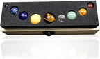 Natural Solar System 9 Planets Decorations Gemstones Sphere Galaxy Universe Model Chakra Healing Crystal Sphere Ball Collective Figurines