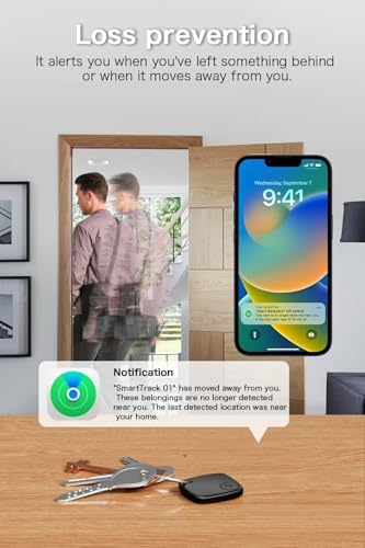 2 Pack Bluetooth Tracker Works with Apple Find My, Key Finder Locator with Sound, Anti-Lost Device for Wallet Keys iPhone, GPS Tracking Device for Kids Pets Luggage