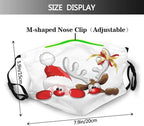 Washable Reusable Stylish Face Mask For Women With 5-Layer Filter Cute Pattern Cloth Face Mask