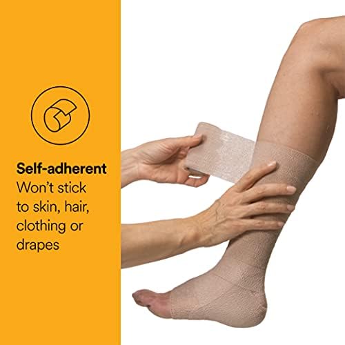 3M™ Coban™ NL Non-Latex Self-Adherent Wrap with Hand Tear, 2082, 2 in x 5 yd, 36 Rolls/Case