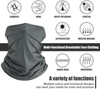 Geyoga 6 Pieces Summer UV Protection Cooling Neck Gaiter Face Clothing Neck Gaiter Mask Scarf Sunscreen Breathable Bandana
