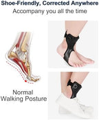 AFO Drop Foot Brace for Walking - Upgraded, Comfortable & Efficient, Adjustable, For Achilles Tendonitis, Plantar Fasciitis, Stroke, TBI, ALS, MS, Bone Fracture, ASO(Left, Medium)