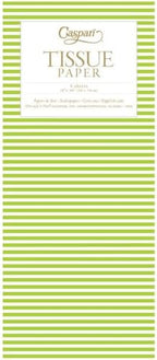 Caspari Mini Stripe Moss Green Tissue Paper – 8 Sheets (2 Packs of 4) Decorative Gift Wrapping Tissue for Bags, Boxes & Crafts