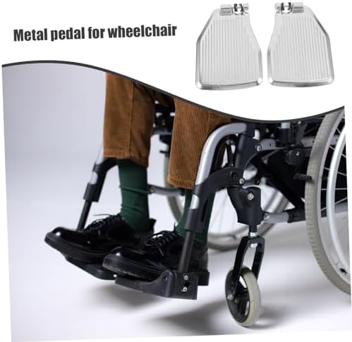 Heavy Duty Wheelchair Footrest Pedal Thick Replacement Footplate for Elevating Leg Rest Universal Fit for Seniors and Patients