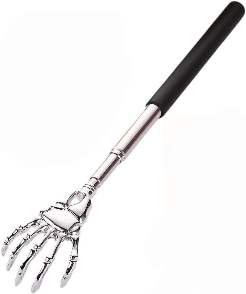 Portable Stainless Steel Telescopic Back Scratcher – Extendable Massager Tool for Itch Relief, Blood Circulation & Relaxation