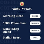 Victor Allen's Coffee Variety Pack (Morning Blend, 100% Colombian, Donut Shop Blend, and Italian Roast), 80 Count, Single Serve Coffee Pods for Keurig K-Cup Brewers
