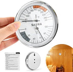 Sauna Thermometer & Hygrometer, 2 in 1 Fahrenheit Thermometer Hygrometer for Sauna Room, Portable Temperature & Humidity Gauge for Room Temperature Humidity Monitor