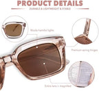 OPTOFENDY Reading Sunglasses for Women Men, Classic Full Lens Sun Readers UV400 Outdoor Sunglasses