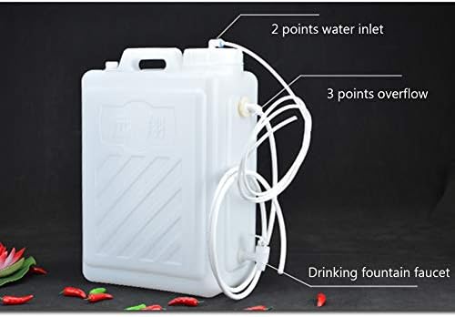 Outdoor Household Water Purification Bucket, Large-Capacity Storage Layer Water Purification Food-Grade Large Plastic Bucket with Lid Valve Outdoor Camper Water Tank,50L