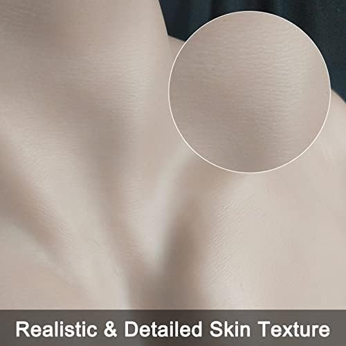 Realistic Fake Muscle Silicone Male Chest Half Body Suit with Lifelike Skin Texture, for Cosplay Halloween Props