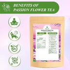 WT WEETEE Passionflower Tea Bags 100 Count | Caffeine-Free Herbal Tea | Rich Herbal Flavor & Smooth Taste | Te De Pasiflora