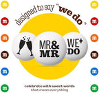 M&M’S WORLD “Mr. and Mr.” Milk Chocolate Candy, 2 lbs Bulk Candy for Wedding Decorations, Unique Favors, or Cake Topper