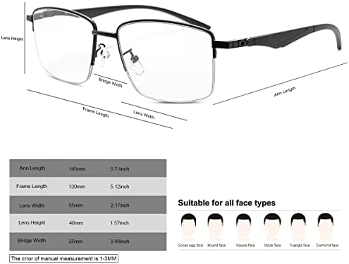 YIMI Photochromic Progressive Multifocus Reading Glasses Spring Hinge Sun Readers Computer Anti Glare Glasses for Men Women