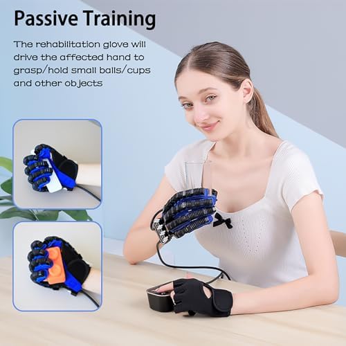 Rehabilitation Robot Gloves, Upgraded Finger and Hand Function Rehabilitation Training Stroke Glove, Convenient Robotic Hand Strengthening Devices