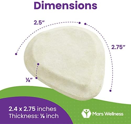 Metatarsal Felt Foot Pad Skived Cut (1/8" Thick) - Made in USA - Felt Metatarsal Pads for Women and Men - Ball of Foot Cushion - 6 Pairs (12 Pieces)