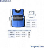 abley's Children's Sensory Weighted Vest for Children with Sensory Issues, Autism, ADHD | Adjustable Therapeutic Support | Compression Vest | Includes 6 Removable Weights | Blue, Small
