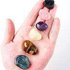 6pc Crystals Tumble Stones Bulk Set Constellation Lucky Gem Amulet Tumbled Polished Natural Stones for Wicca, Reiki, and Energy Crystal Healing,Virgo