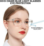 OCCI CHIARI Bifocal Reading Glasses Womens Blue light Blocking Readers 1.0 1.5 2.0 2.5 3.0 3.5