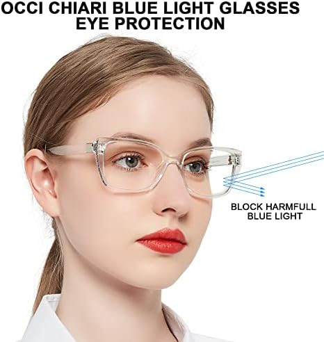 OCCI CHIARI Bifocal Reading Glasses Womens Blue light Blocking Readers 1.0 1.5 2.0 2.5 3.0 3.5
