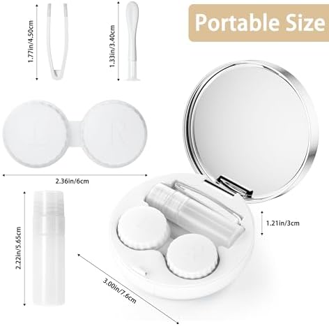 Contact Lens Case, Travel Contact Lens Cases Cute Contact Case and Solution Perfect for Daily Travel Outdoor