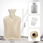 Hot Water Bottle with Soft Cover (2 Liter) Classic Rubber Hot Water Bagfor Cramps, Neck Shoulders Pain Relief Hot Cold Pack for Hot and Cold Therapy and Feet Warmer Great Gift for Women and Girls