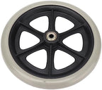 Akozon 8in PU Wheelchair Wheel Replacement with Ball Bearing, Skidproof Walker Caster for Rollator, Grey