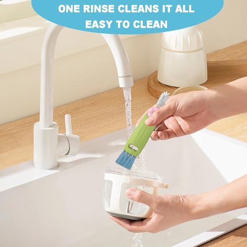 3 in 1 Cup Lid Gap Cleaning Brush Set Multifunctional Cup Lid Gap Cleaner Portable Bottle Cleaning Tools for Sippy Cup Tubes Teapot Spout Coffee Cup