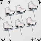 Ice Skating Cupcake Toppers 18-Piece Icelandic Themed Happy Birthday Decorations, This is a great ice skating themed birthday party, baby shower or retro ice skating party decoration. SugarGera