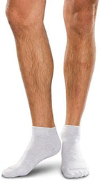 Seamless Mini-Crew Socks 3-Pack for Diabetes, Arthritis or Sensitive Feet (Black, White, Grey - Large)