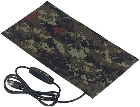 YOUTHINK USB Heater Heating Sheet USB Powered Electric Cloth Heater Warm Cold 3 Temperature Levels 1 Pair (10x20cm)