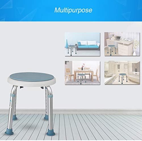 Seat Shower Chair,Lightweight Shower Seat Rotating Round Bath Stool Bathtub Lift Chair with Non-Slip Leg Pad,Load of 150 Kg,Bathroom Safety
