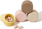 4pc Soft Silicone Pill Organizer, Small Compact Pill Case for Purse, Portable Jewelry Holder, Color-Coded Medicine & Vitamin Box