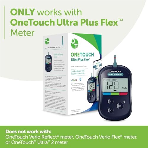 OneTouch Ultra Plus Test Strips - 60 Count - Diabetic Test Strips for Blood Glucose Meter & Daily Blood Sugar Levels - 30 Count/Pack (2 Pack)
