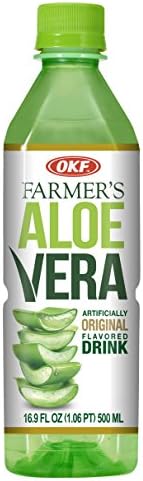OKF Farmer's Aloe Vera Drink, Original, 16.9 Fluid Ounce (Pack of 12)