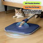 Microfiber Spin Mop Bucket Cleaning System with Wringer, 52''Long Handle & 4 Flat Mop Pads Replacement, Lazy Home Essentials for Wet Dust Hardwood Wood Wall Floor Household Cleaner Tools Set