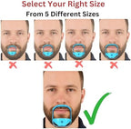 Goatee Beard Shaper Template for Men, Goatee & Beard Trimming Shaving Kit, Saves Time (Blue)