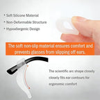 PTSLKHN Soft Silicone Eyeglass Ear Hooks, 10 Pairs of Non-Slip Eyeglasses Ear Grips for Glasses, Sunglasses, Reading Glasses