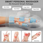 Hand Massager, Cordless Palm & Finger Massager with Heat and Compression, 3 Modes & 5 Intensities, Rechargeable Portable Gift-Ready