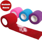 6 Pack 2 Inches Self Adhesive Wrap Bandage Self Adherent Cohesive Bandage Tape Stretch Vet Wrap Breathable Athletic Tape for Sports, Wrist, Ankle（Mixed Colors）