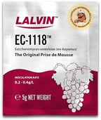 Lalvin EC-1118 Wine Yeast (10 Pack) - Champagne Yeast - Make Wine Cider Mead Kombucha At Home - 5 g Sachets - Saccharomyces cerevisiae - Sold by CAPYBARA Distributors Inc.