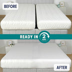 3-in-1 Fitted Sheet Attached Bed Bridge Twin (XL) to King Converter Kit with Sheet Strap Set | Split King Gap Filler for Adjustable Bed | White