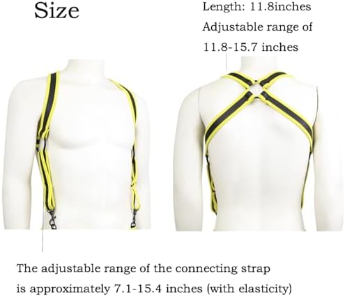 Neoprene Mens Body Chest Harness Adjustable Shoulder Strap with Short Pants