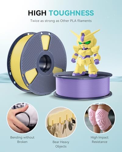 SUNLU 10KG High Speed PLA Meta Filament Bundle, PLA 3D Printer Filament Multicolor 1.75mm, 10kg Total, 1kg per Spool, Black+White+Grey+Blue+Green+Red+Yellow+Pink+Purple+Cream White