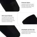4 Pairs Leg Sleeves for Soccer, Shin Guard Sleeves Accompany Grip Socks, Youth Adults