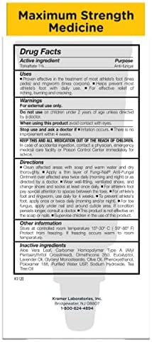 Fungi Nail Anti-Fungal Ointment 0.7 Fl Oz, Kills Fungus that Can Lead To Athlete's Foot with Tolnaftate, Toe Nail Fungus Treatments, Clinically Proven to Cure Infections, Natural Color