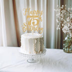 Happy 75th Birthday Cake Topper, 75th Birthday Cake Decorations, Cheers to 75 Years, 75 and Fabulous, 75th Birthday Party Decorations Gold Glitter